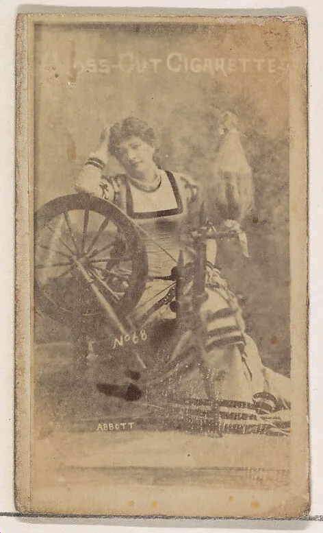 Card Number 68, Abbott, from the Actors and Actresses series (N145-1) issued by Duke Sons & Co. to promote Cross Cut Cigarettes — W. Duke, Sons & Co.