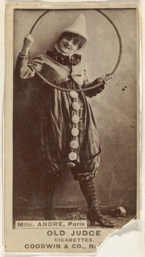 Mlle. Andre, Paris, from the Actors and Actresses series (N171) for Old Judge Cigarettes
