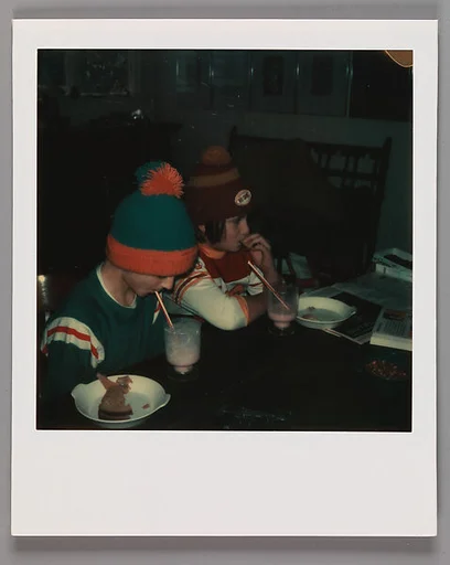 [Boys in Football Knit Caps (Glenn Ives?)]