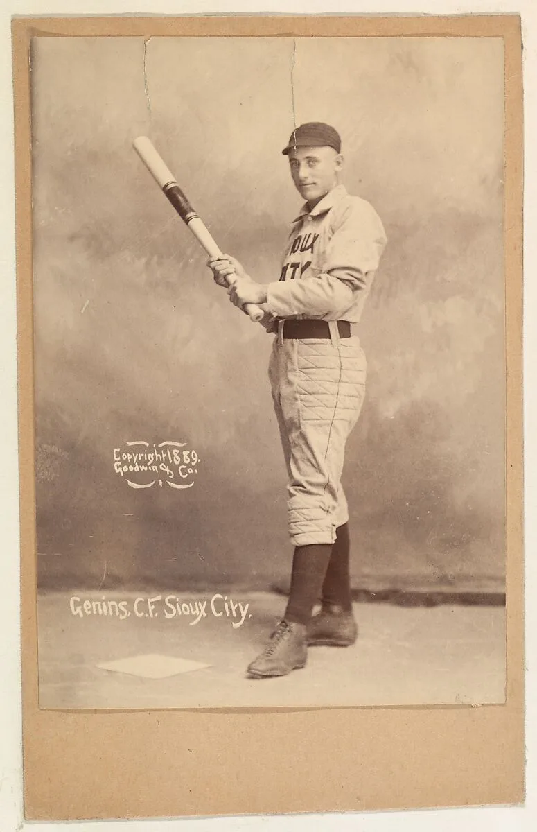 Genins, Center Field, Sioux City, from the series Old Judge Cigarettes — Goodwin & Company