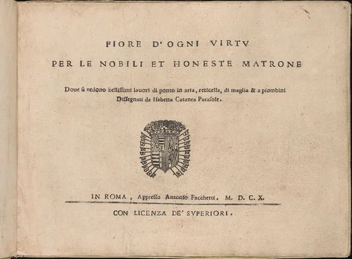 Fiore D'Ogni Virtu Per le Nobili Et Honeste Matrone