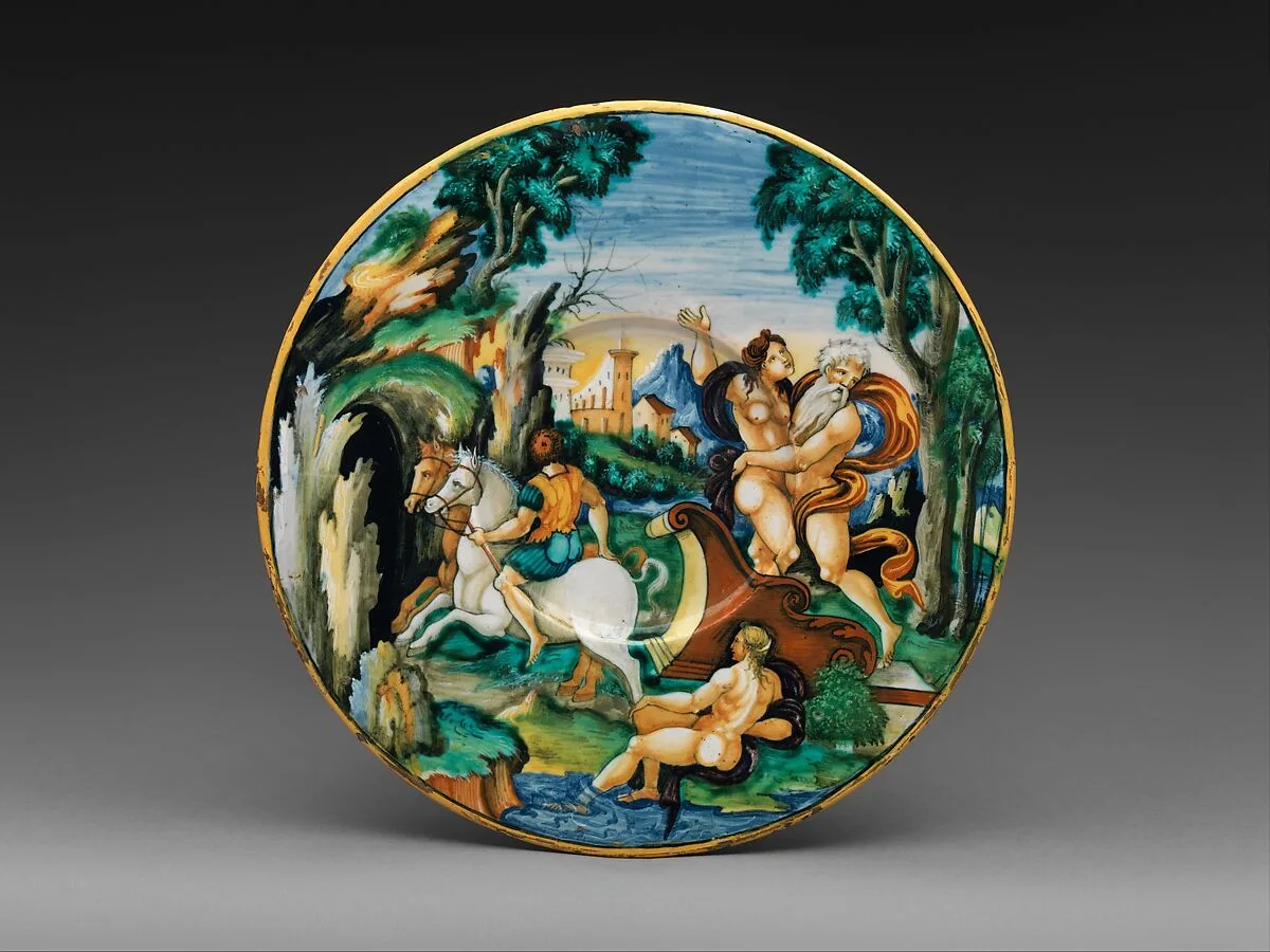 Plate with The Rape of Prosperina — the "Milan Marsyas" Painter