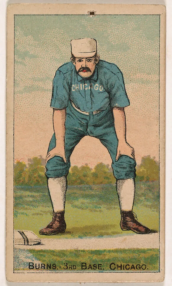 Burns, 3rd Base, Chicago, from the Gold Coin series (N284) for Gold Coin Chewing Tobacco — D. Buchner & Co., New York
