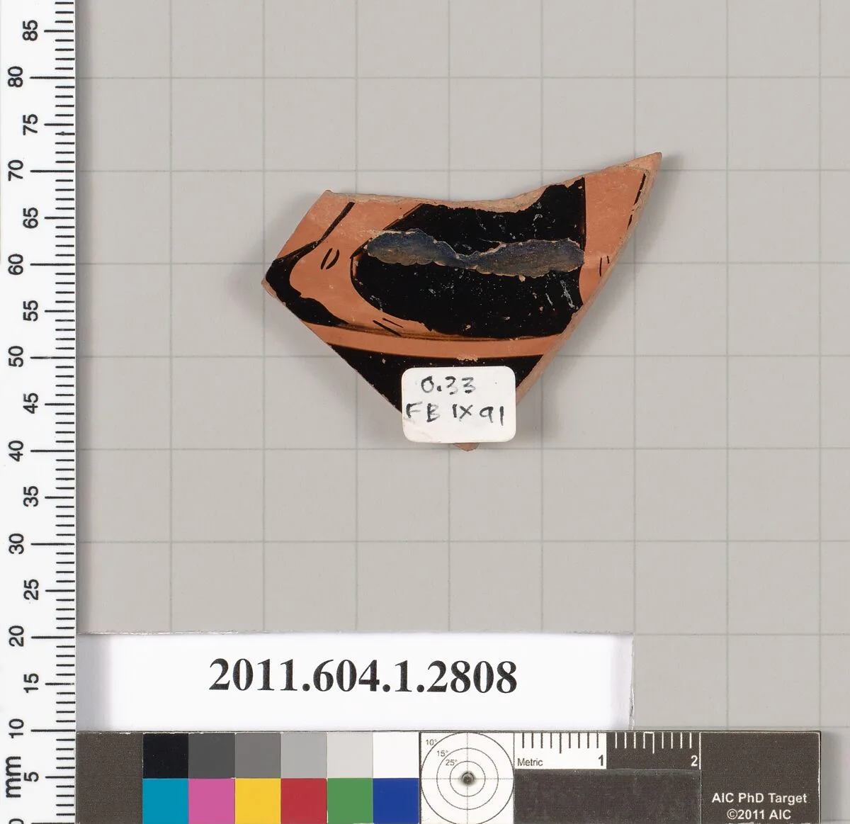 Terracotta fragment of a kylix (drinking cup) — Unknown