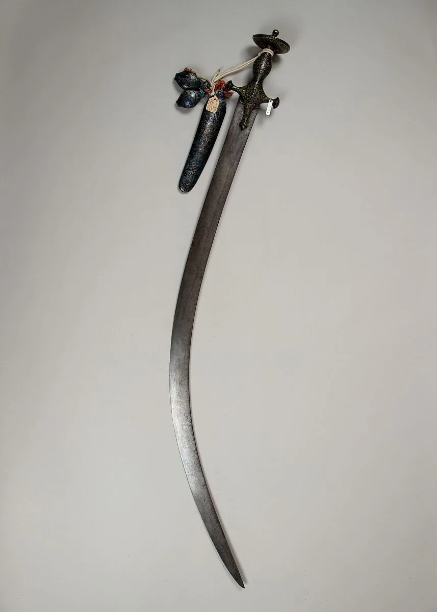 Sword (Shamshir) with Scabbard Chape and Sling Straps — Unknown