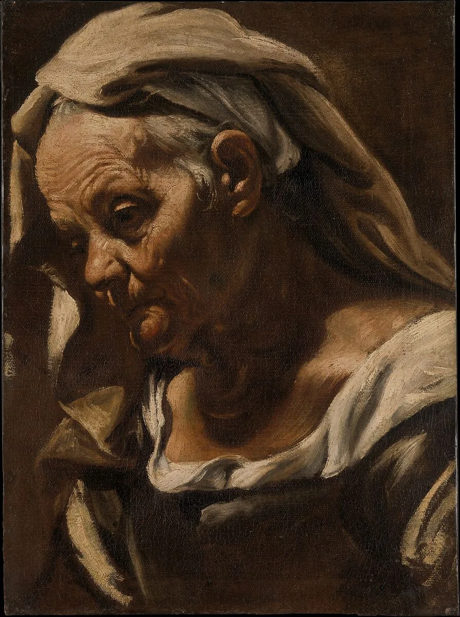 Head of an Old Woman — Orazio Borgianni