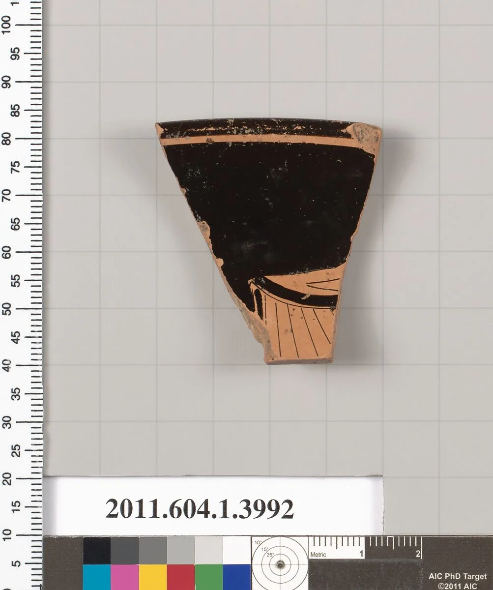 Terracotta rim fragment of a kylix (drinking cup) — Unknown