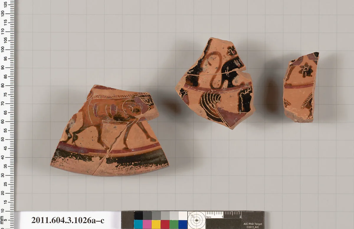 Terracotta fragments of a lid — Unknown