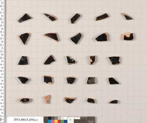 Terracotta fragments of kylikes (drinking cups)