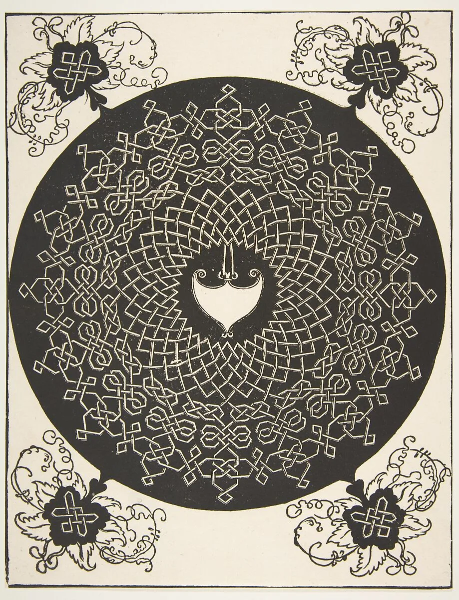 “The Second Knot”. Interlaced Roundel with an Amazon Shield in its Center — Albrecht Dürer|Leonardo da Vinci