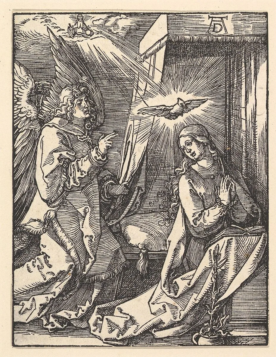 The Annunciation, from "The Small Passion" — Albrecht Dürer