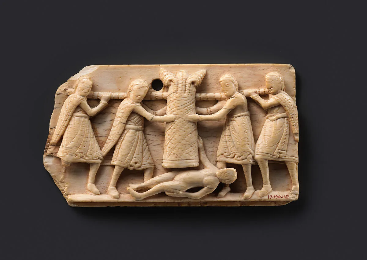 Panel with Scene from the Life of a Saint — Unknown