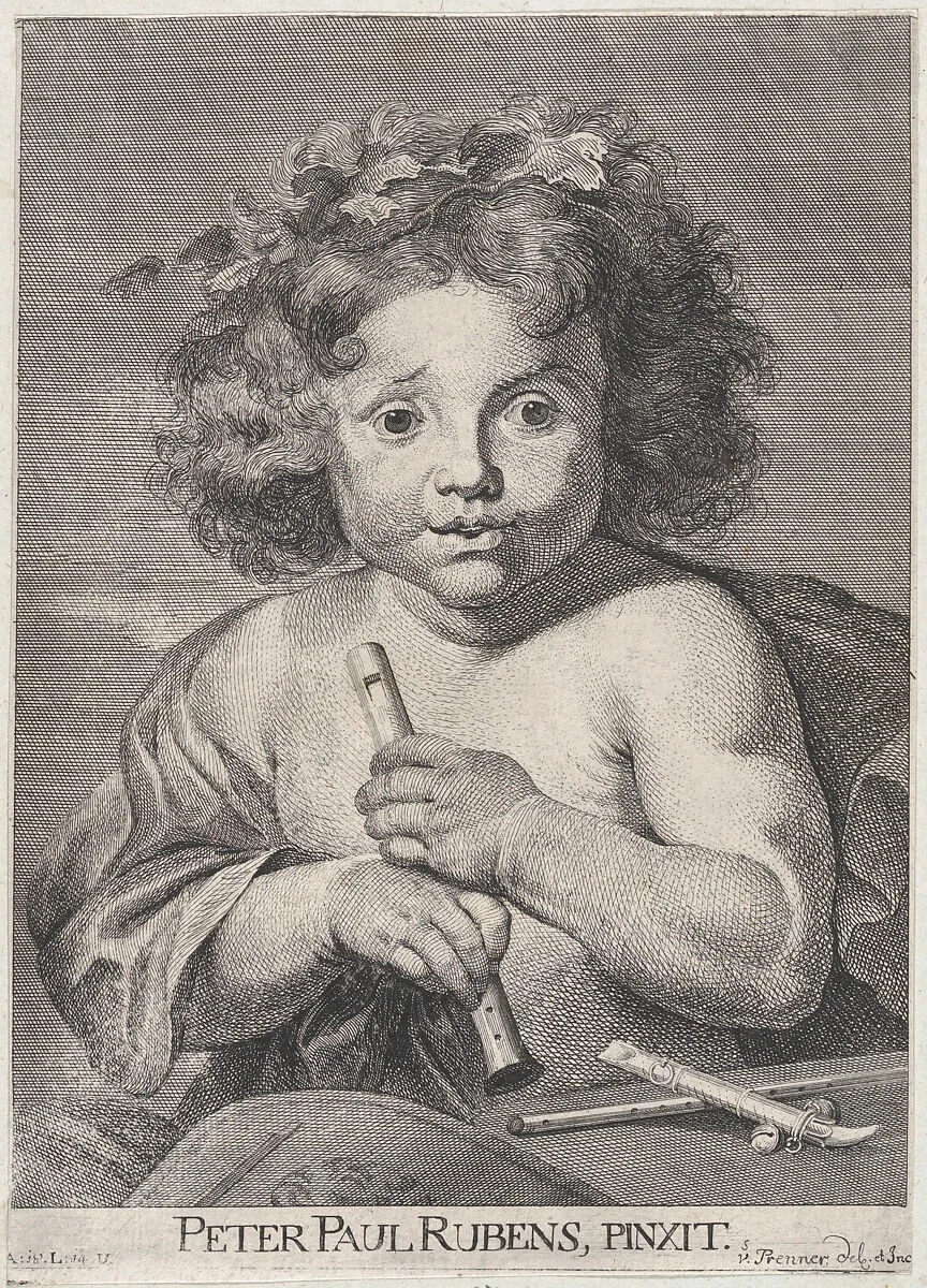 The Young Bacchus, holding a flute — Peter Paul Rubens|Anton Joseph von Prenner