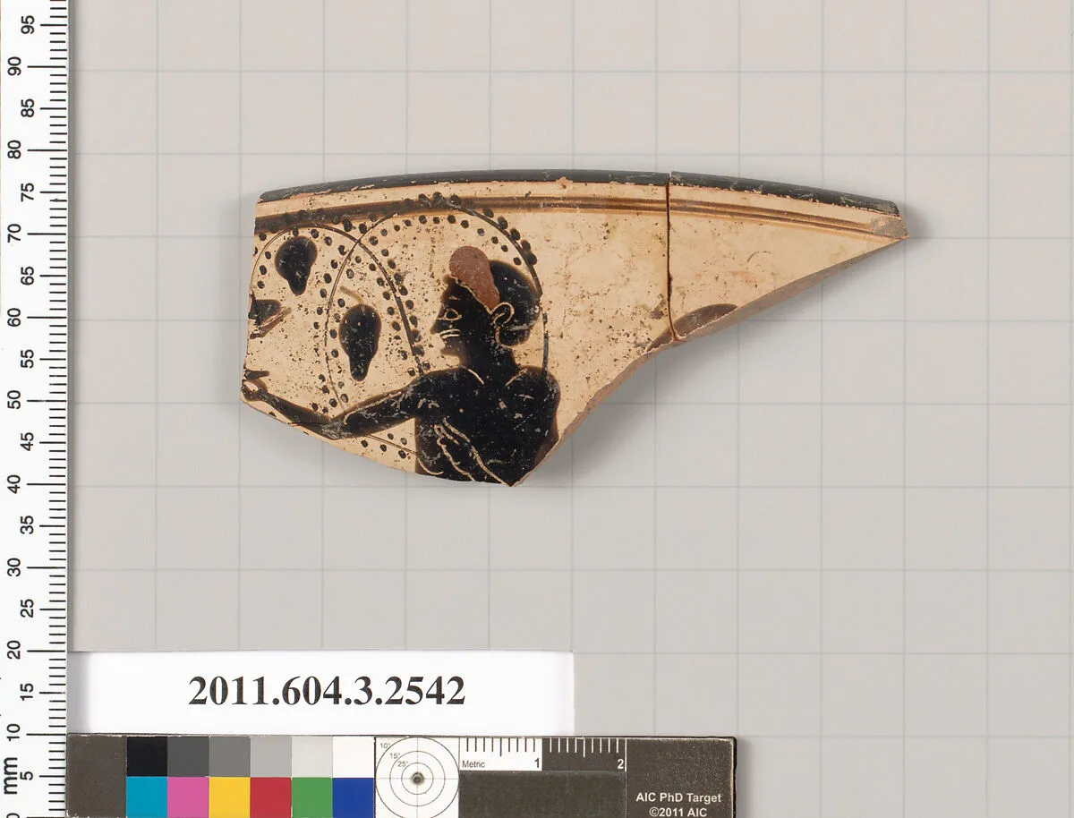 Terracotta rim fragment of a kylix (drinking cup) — Unknown