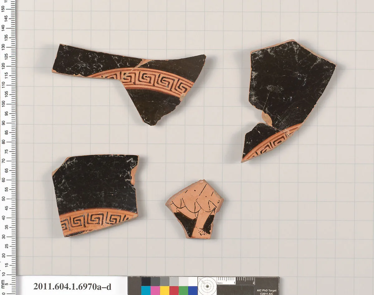 Terracotta fragments of a kylix (drinking cup) — Unknown