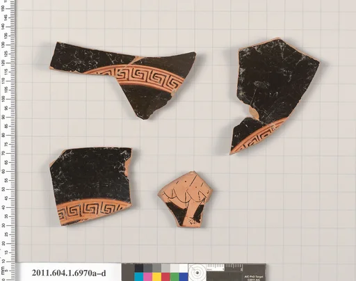 Terracotta fragments of a kylix (drinking cup)