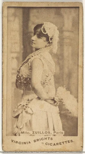 Mlle. Zuillos, Paris, from the Actors and Actresses series (N45, Type 1) for Virginia Brights Cigarettes