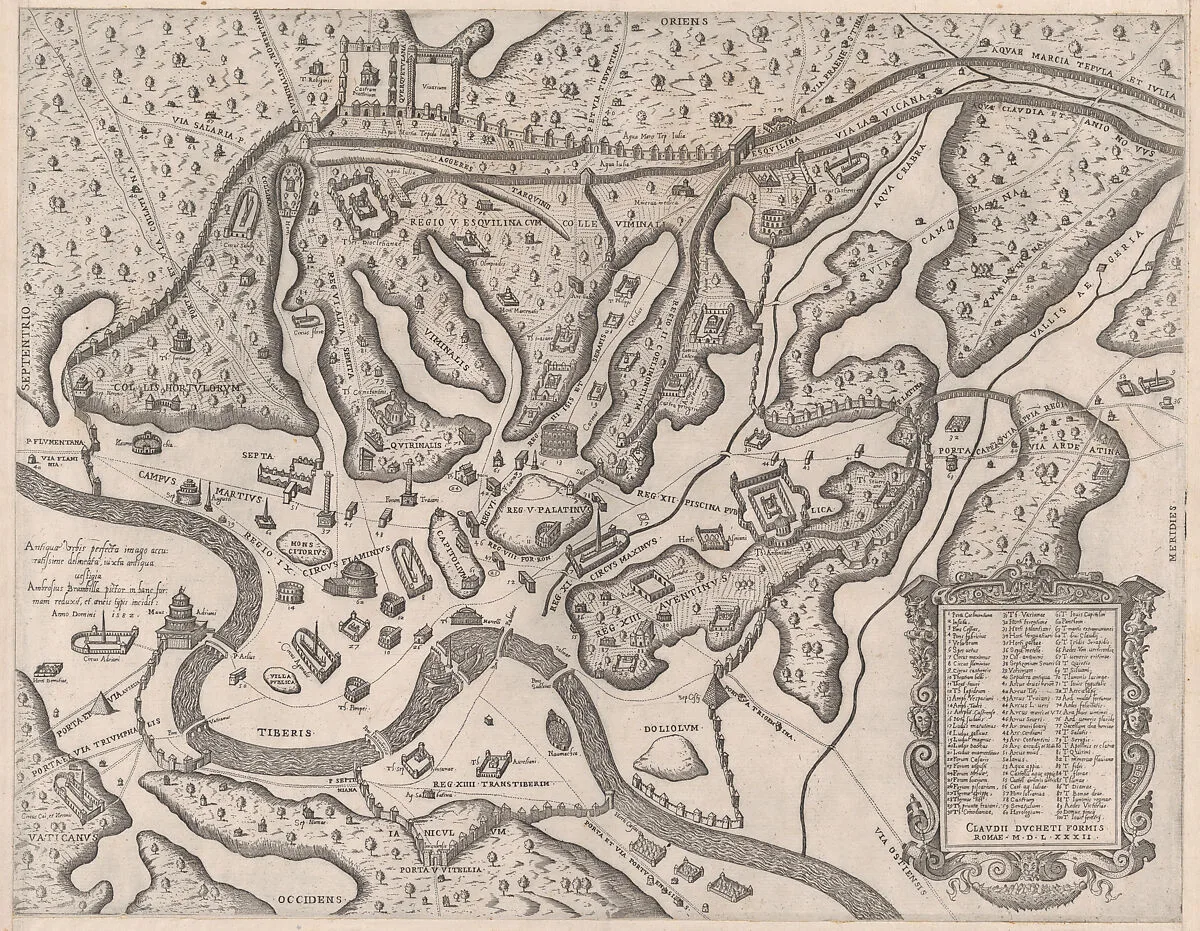 Speculum Romanae Magnificentiae: Ancient Rome, and its Hills, from the West — Giovanni Ambrogio Brambilla|Claudio Duchetti