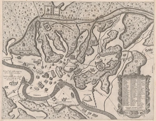Speculum Romanae Magnificentiae: Ancient Rome, and its Hills, from the West