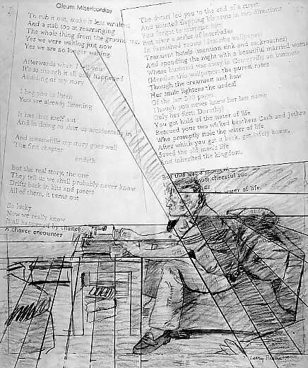 Poem and Portrait of John Ashbery (Oleum Misericordiae) — Larry Rivers