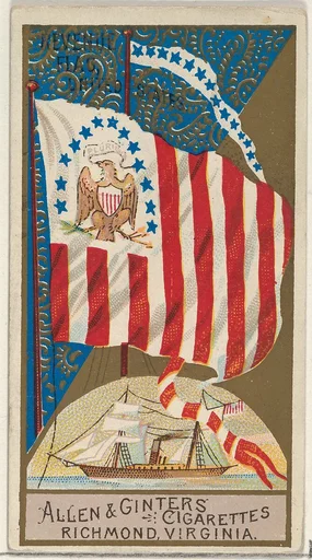 Revenue Flag, United States, from the Naval Flags series (N17) for Allen & Ginter Cigarettes Brands
