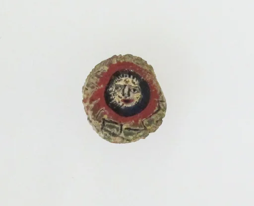 Glass mosaic face bead