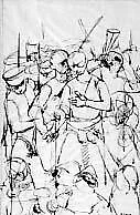 Study for Judas Kiss: Christ and Judas