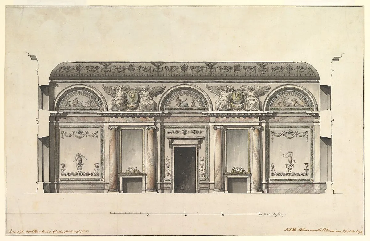 Central Salon of the Alexander Palace at Tsarskoe Selo — Giacomo Quarenghi
