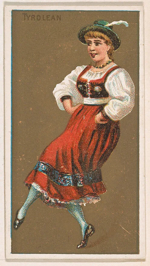 Tyrolean, from National Dances (N225, Type 1) issued by Kinney Bros. — Kinney Brothers Tobacco Company