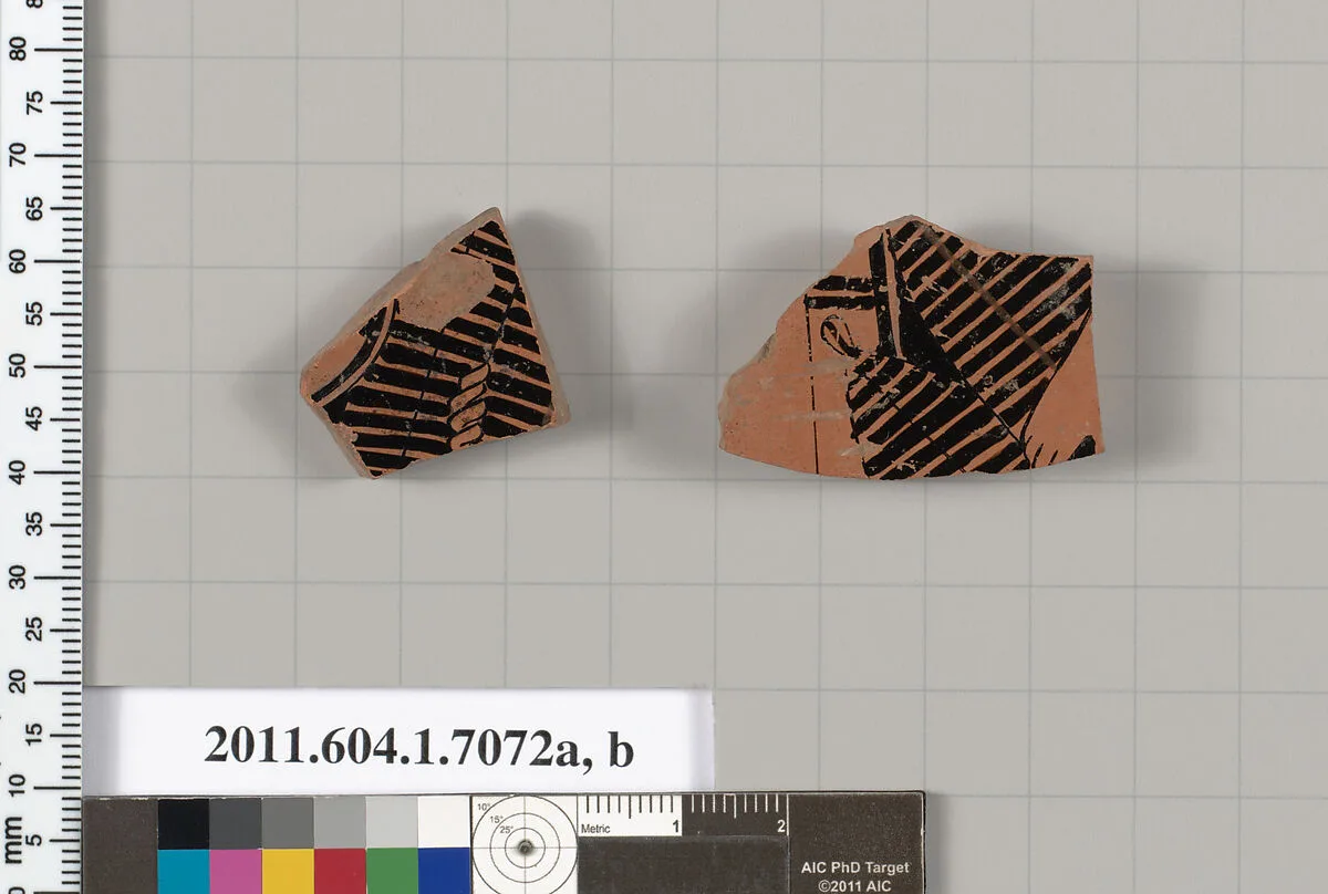 Terracotta fragments of a kylix (drinking cup) — Unknown