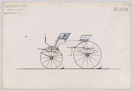 Design for 4 seat Phaeton, no top, no. 3180