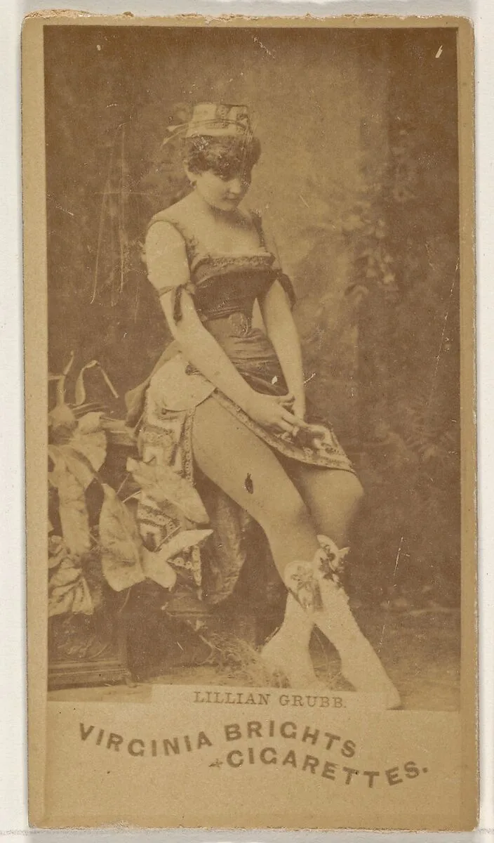 Lillian Grubb, from the Actors and Actresses series (N45, Type 1) for Virginia Brights Cigarettes — Allen & Ginter