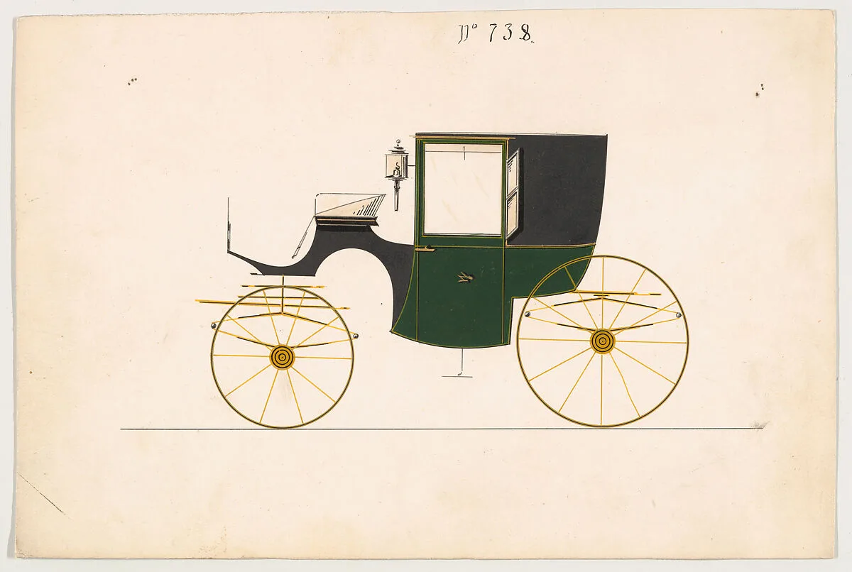 Design for Brougham, no. 738 — Brewster & Co.