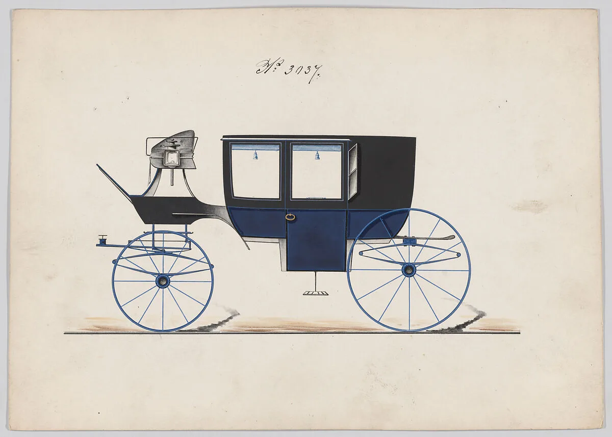 Design for Glass Panel Coach, no. 3037 — Brewster & Co.
