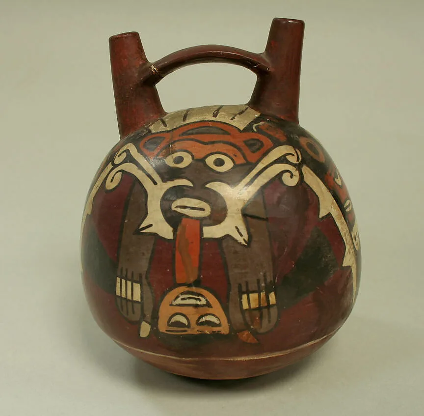 Double Spout and Bridge Bottle with Bird Demon — Unknown