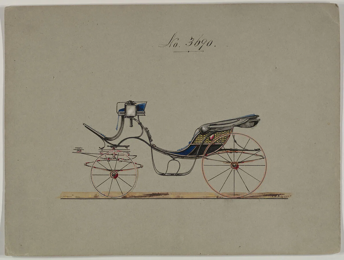 Design for Cabriolet or Victoria, no. 3690 — Brewster & Co.