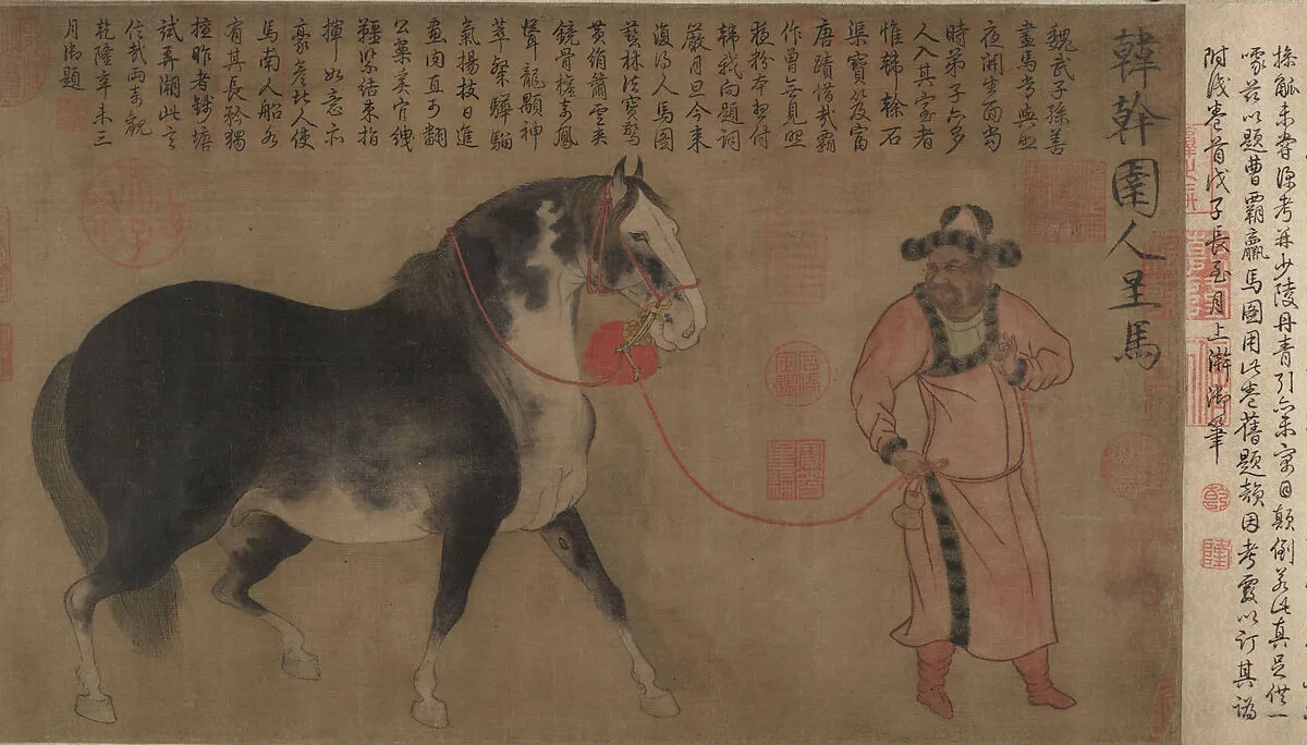 明 佚名 舊傳韓幹 圉人呈馬圖 卷|Horse and groom — Unidentified artist