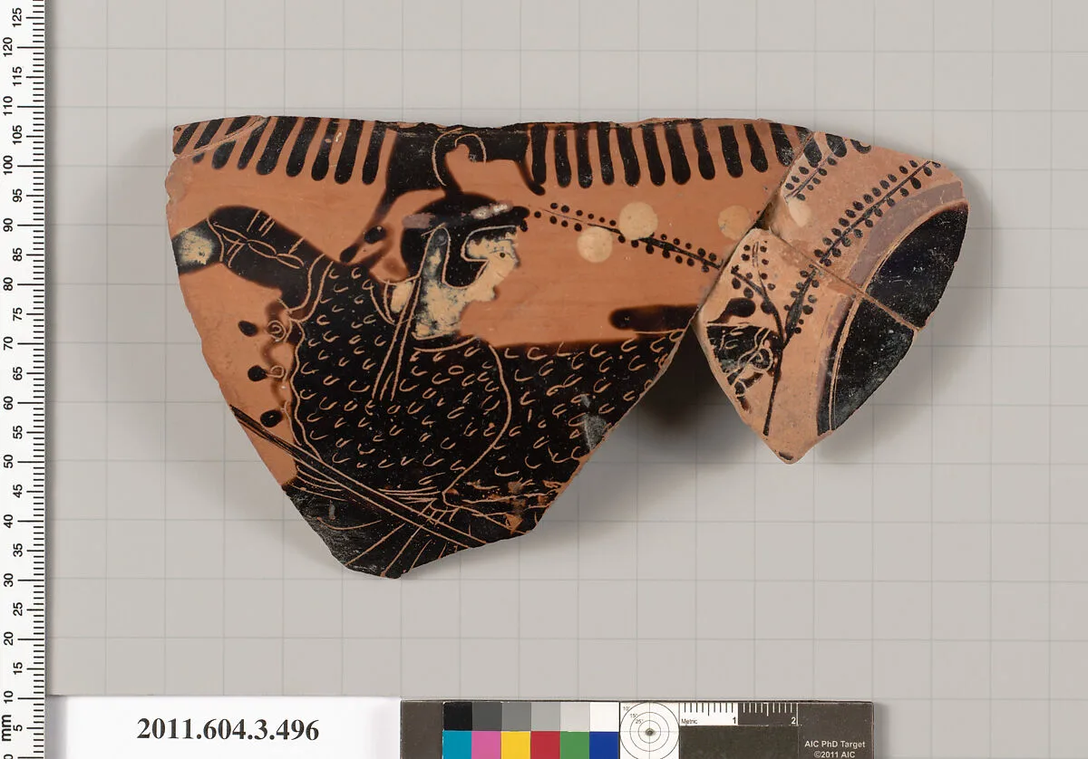 Terracotta fragment of a column-krater (bowl for mixing wine and water) — Unknown