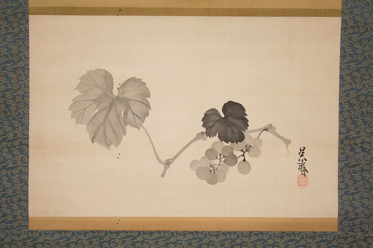 松村呉春筆 葡萄図|Grapevine — Matsumura Goshun