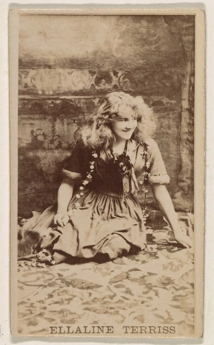 Ellaline Terriss, from the Actresses series (N245) issued by Kinney Brothers to promote Sweet Caporal Cigarettes — Kinney Brothers Tobacco Company