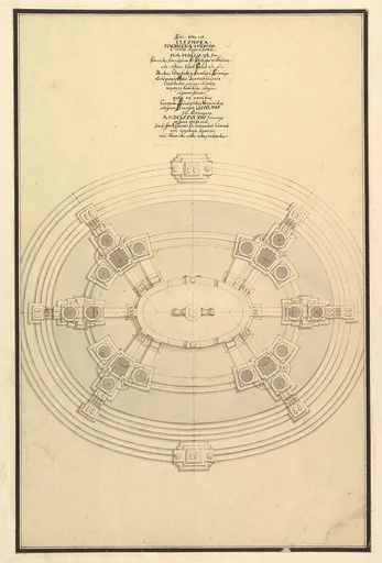 Ground Plan for a Catafalque for Eleonora Magdalena Theresa (6 Jan. 1655 - 19 Jan. 1720)