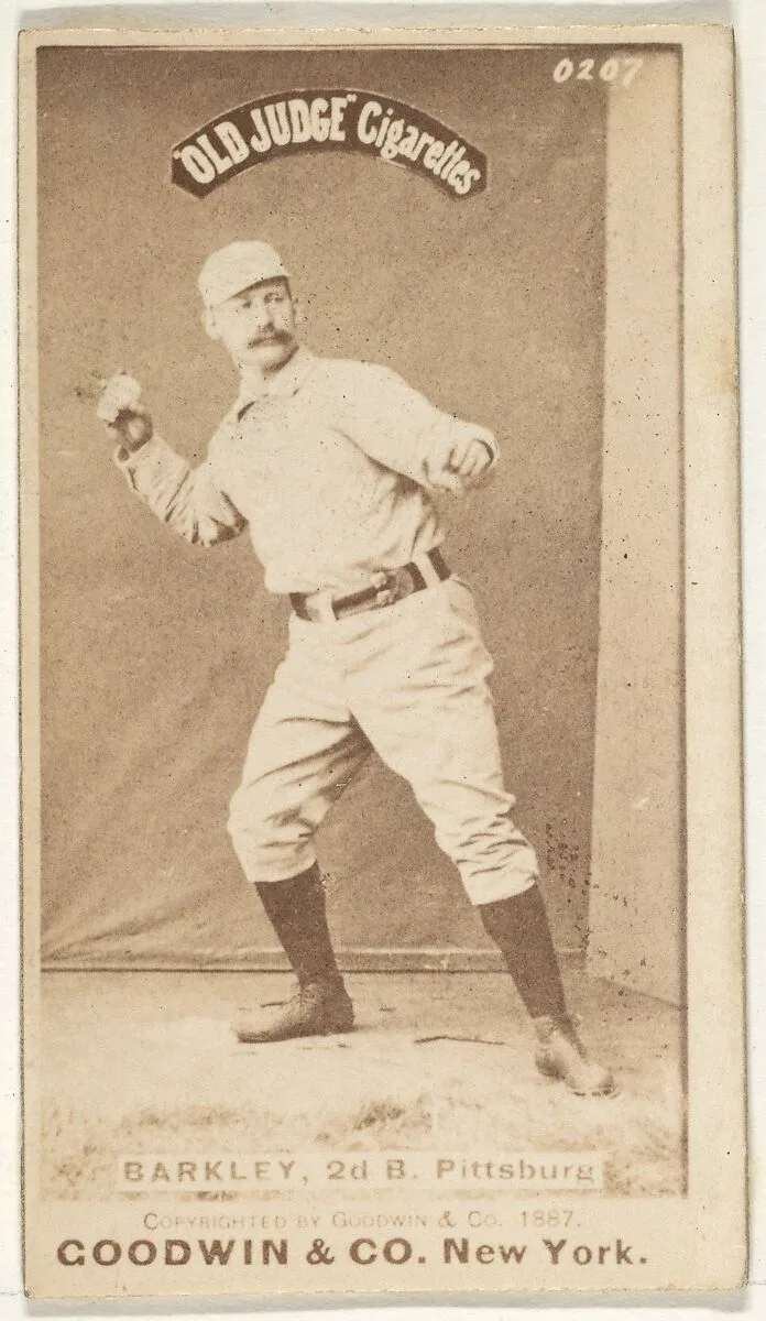 Sam Barkley, 2nd Base, Pittsburgh, from the Old Judge series (N172) for Old Judge Cigarettes — Goodwin & Company
