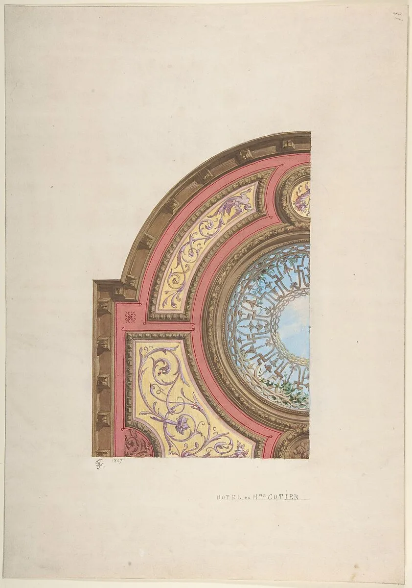 Design for Ceiling, Hôtel Cottier — Jules-Edmond-Charles Lachaise|Eugène-Pierre Gourdet