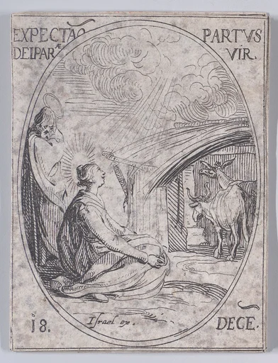 L'Attente de l'Enfantement de la Vierge (Expectation of the Virgin Mary), December 18th, from "Les Images De Tous Les Saincts et Saintes de L'Année" (Images of All of the Saints and Religious Events of the Year)