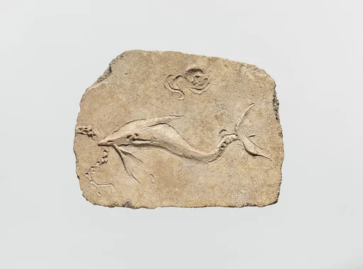Stucco mural relief fragment