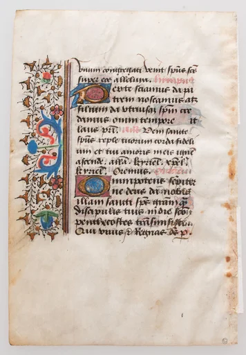 Manuscript Leaf, from a Book of Hours