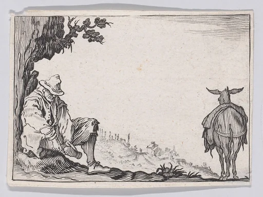 Reverse Copy of La Paysant se Déchaussant (The Peasant Taking off his Shoes), from "Les Caprices" Series A, The Florence Set