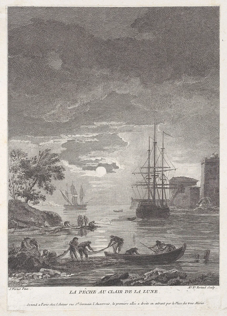Fishing in the Moon Light — Joseph Vernet|Bertaud