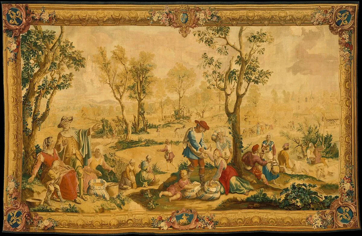November from a set of The Months of Lucas — Manufacture Nationale des Gobelins|Michel Audran|Comte de Toulouse|Master of the Months of Lucas|Joseph Yvart|Charles Chastelain|Louis de Boulogne the Younger|Pierre Josse Perrot