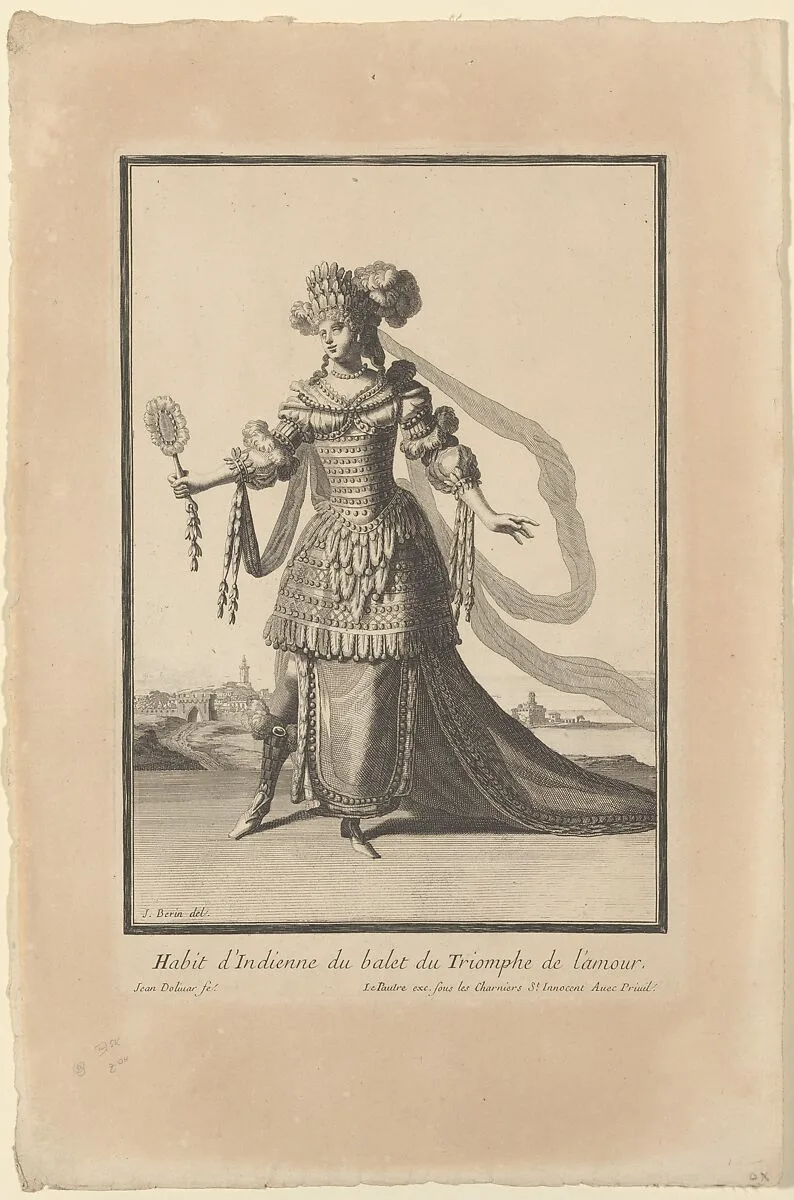 Costume of an Indian Woman from the Ballet "Triumph of Love" (Habit d'Indienne du balet du Triomphe de l'amour) — Jacques LePautre|Juan Dolivar|Jean Berain